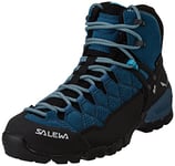 Salewa WS Alp trainer Mid Gore-TEX Chaussures de Randonnée Hautes, Mallard/ Maui Blue, 43 EU