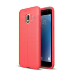 Samsung Galaxy J2 Core      Leather Texture Case    Red