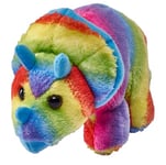 Wild Republic Pocketkins Eco Tricératops Rainbow, Peluche, 12 cm, Jouet en Peluche, Fabriqué à partir de Matériaux Recyclés, Écologique