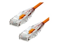 Proxtend Ultra Slim - Koblingskabel - Rj-45 (Hann) Til Rj-45 (Hann) - 3 M - 3.6 Mm - Utp - Cat 6 - Halogenfri, Formstøpt, Uten Hindringer - Oransje