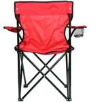 Siège Pliable Portable,Chaise Camping avec Porte-gobelet Haloyo Avec dossier et accoudoirs,Adaptée au Camping, à la Plage, au Barbecue,rouge