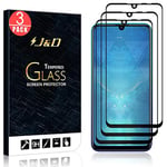 J&D Compatible pour 3-Pack Protection écran Huawei P Smart 2019, [Non Couverture Complète] [sans Bulles] Protecteur d'écran en Verre Trempé Courbé - [Pas pour P Smart/P Smart+]