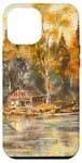 iPhone 12 Pro Max House By The Lake Peaceful Earth Brown Tones Yellow Dreams Case