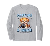 Cute Camera Dog Photographer Photo Capture & Create Puppy Long Sleeve T-Shirt