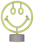 Lighting Collection Searchlight Neon Effect Smiley Table Lamp - Yellow