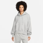 Nike Hettegenser NSW Phoenix Fleece - Grå/Hvit Dame, størrelse X-Small