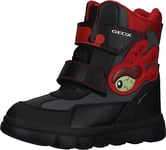 Geox J WILLABOOM Boy B AB Bottine, Black/Red, 35 EU