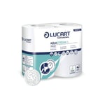 Lucart Aquastream 4 Conventional Toilet Rolls x4 Rolls Per Pack (Pack of 56) 811B70J