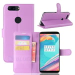 Oneplus 5T      Pu Wallet Case    [Purple]