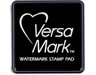 Tsukineko VersaMark Small-Transparent-Oil-Based Ink-Fast Drying-Waterproof-Optimal for Stamping, Embossing, and Crafting, pad Size: 2,4 x 2,4 cm