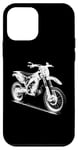 Coque pour iPhone 12 mini Dirt Bike 3D Wireframe – Vintage Moto Lover