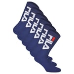 Fila Chaussettes Unisexes 2 Paires - Chaussettes De Tennis, Chaussettes D'équipage, Éponge, Sport, Logo Gris 43-46