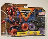 Monster Jam The Amazing Spider-man Vs Black Panther Marvel 1:64 Scale Series 2