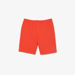 Lacoste Mens Regular Fit Fleece Shorts in Orange material_cotton - Size Small