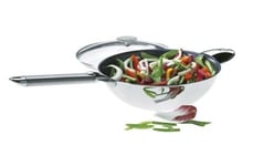 Cristel Wokt20Qekp Wok 20 cm Casteline Amovible Exceliss + Couv. Platine Verre