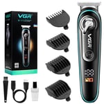 VGR Electric Hair Trimmer Men Long or Stubble Beard Face Moustache Sideburn Edge