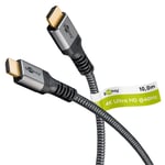 Goobay Højhastigheds HDMI-kabel med Ethernet, 4K@60Hz, 10m - Grå