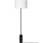 Gravity Golvlampa black marble/white shade