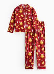 Tu Matching Family Kids' Christmas Cheese & Crackers Print Traditional Pyjamas 3-4 years Red Years female