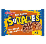 Kellogg's Rice Krispies Squares Chocolate Caramel Snack Bars Box, 4 x 36g