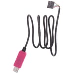 Pink 6pin Pl2303hxd Usb To Rs232 Ttl Cable For Win Xp Vista 7 8 Onesize