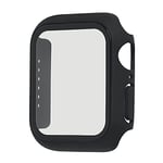 aiino italian ideas Flow Coque de Protection en Verre trempé et Polycarbonate pour Apple Watch (Série 7) 45 mm, Coque Rigide Ultra légère pour Protection Totale Apple Watch - Noir