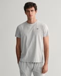 Gant Mens Shield Pyjama T-Shirt - Light Grey - Size Medium