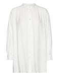 Auora Shirt Twill Tops Shirts Long-sleeved White Moshi Moshi Mind