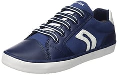 Geox Garçon J Gisli Boy D Sneakers, Dk Blue/White, 24 EU