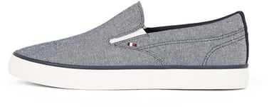 TOMMY HILFIGER Homme TH Hi Vulc Low Slip on CH FM0FM05390 Bas, Blue (Desert Sky), 43 EU