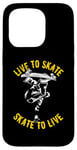 Coque pour iPhone 15 Pro Skateboard style rétro vieilli