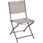 Hesperide - Lot de 4 chaises de jardin pliantes Modula noisette & tonka acier traité époxy - Hespéride