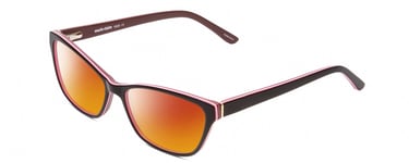 Marie Claire MC6223 Cat Eye Polarized Sunglasses Black Wine Red Pink White 54 mm