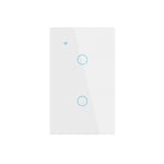 Xiaomi-Joli mural intelligent Wi-Fi,melon al,fil requis,1 gang,2 gangs,3/4 gangs,Smart Touch,nous-mêmes avec Smart Life,Alexa,Google Home - Type white 2gang