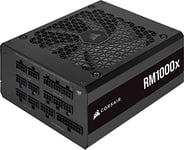 Corsair RM1000x 80 PLUS Gold Fully Modular 1000 Watt ATX Power Supply (135 mm Fan with Magnetic Levitation Bearing, Comprehensive Compatibility, Japanese Capacitors, Extremely Fast Wake Up) EU - Black