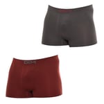 DIM Boxer Seamless Micro x2, Noir, 40-45 (Lot de 2) Homme