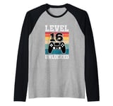 Level 16 Unlocked 16 Year Old Gamers 16th Birthday Gaming Raglan Baseball Tee