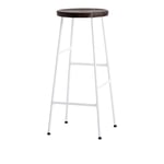 HAY - Cornet Bar Stool High - Smoked Oiled Oak - Cream White - Barstolar - Jonas Trampedach - Vit - Metall/Trä