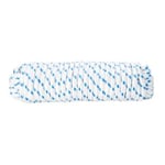 Corde tressée en polypropylène blanche et bleue DIALL ø10mm, 15 m