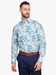 Simon Carter Liberty Fabric Coral Meadow Shirt, White/Blue