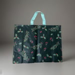 Holly Print CHRISTMAS Shopper Shopping Bag Christmas Holly Shopping Bag NEW