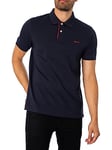 GANT Mens Contrast Pique Short Sleeve Polo Shirt Blue XXL