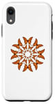 Coque pour iPhone XR Petit papillon – Motif floral mandala orange