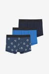 Name it kids - Boxerkalsonger nkmBoxer Dark Denim Football 3-pack - Blå