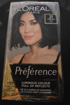 L'Oreal Paris Preference Permanent Hair Dye Colour 21 Bangkok Blue Black 3 pack