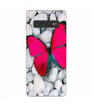 Coque Galaxy S10e Papillon rose fushia butterfly