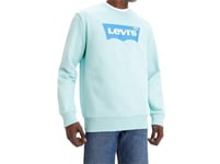 Levi's Men's Standard Graphic Crew Sweatshirt, Bw Color Crew Pastel Turquoise, S