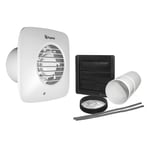 Xpelair Simply Silent DX100 with Wall Kit Humidistat Square