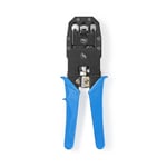 Nedis Crimp pliers | CAT5 / CAT5e / CAT6 / CAT6a / RJ10 / RJ11 / RJ45 | Skärande / Stripp / Tång | ABS / Stål | Blå