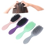 4pcs Hair Scalp Massager Shampoo Brush With Soft Silicone Teeth Itch Relief GF0